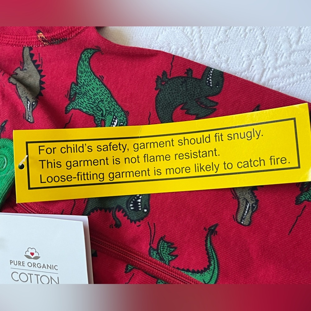 NWT Hanna Andersson Dino Print Footed Organic Cotton Sleeper Baby Size 0-6 Month - Picture 9 of 9